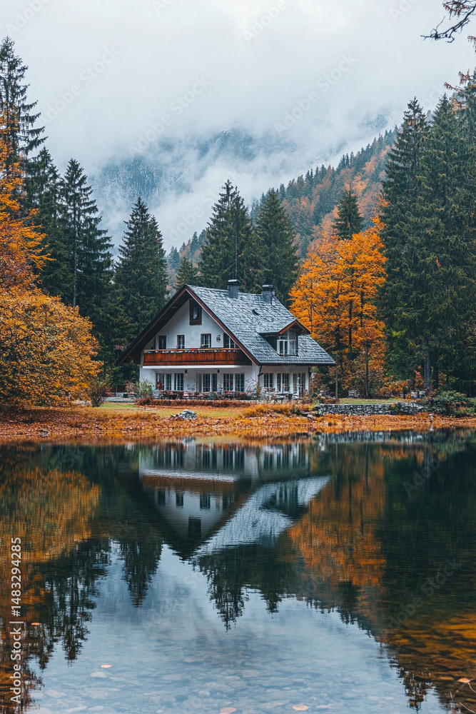 Obraz premium house in the mountains