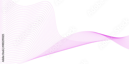 Abstract pink technology business wave lines. Digital future technology concept wave curve lines. Frequency sound wave line background. Science, banner, business, poster, template