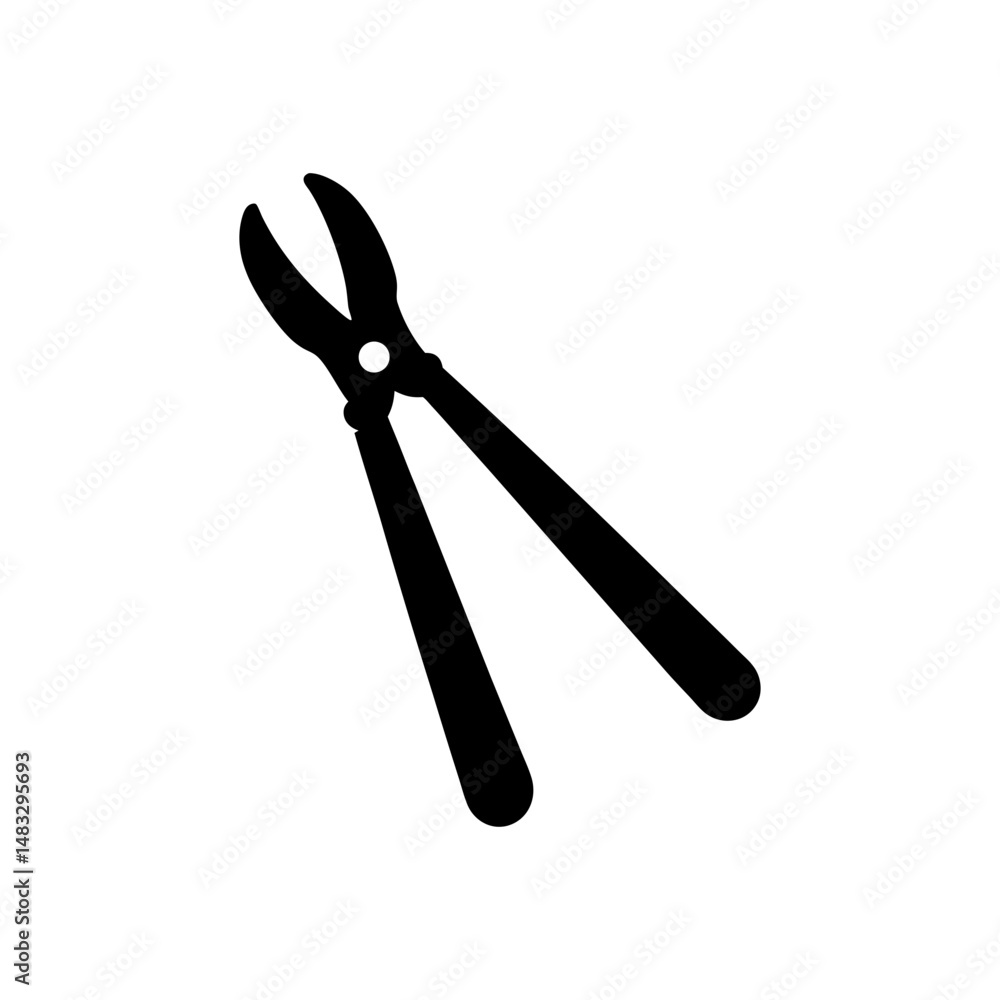 Tongs silhouette vector illustration Tongs silhouette vector illustration