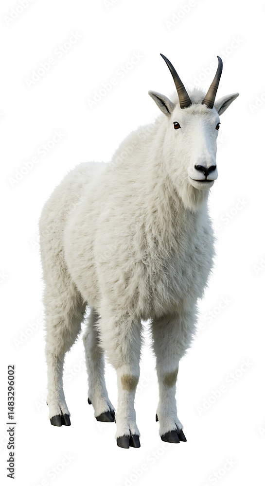 Fototapeta premium Majestic mountain goat stares intently