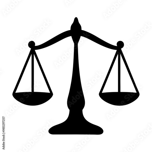 Silhouette of Scales of Justice Symbolizing Law and Legal Balance