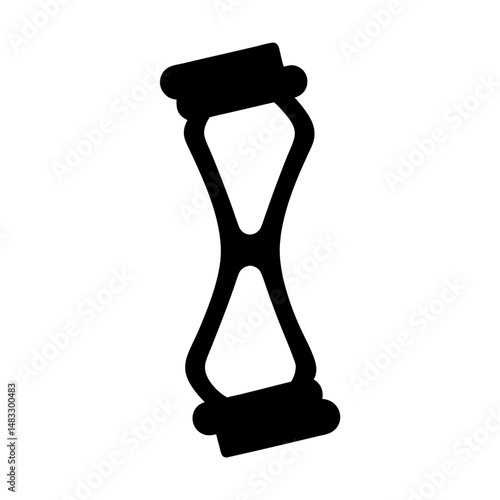 A Silhouette of an Hourglass Representing Time Measurement and Passage