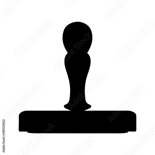 Silhouette of a traditional stamp, ready for official approval and document validation