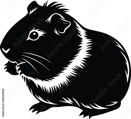 Guinea Pig Silhouette Nibbling