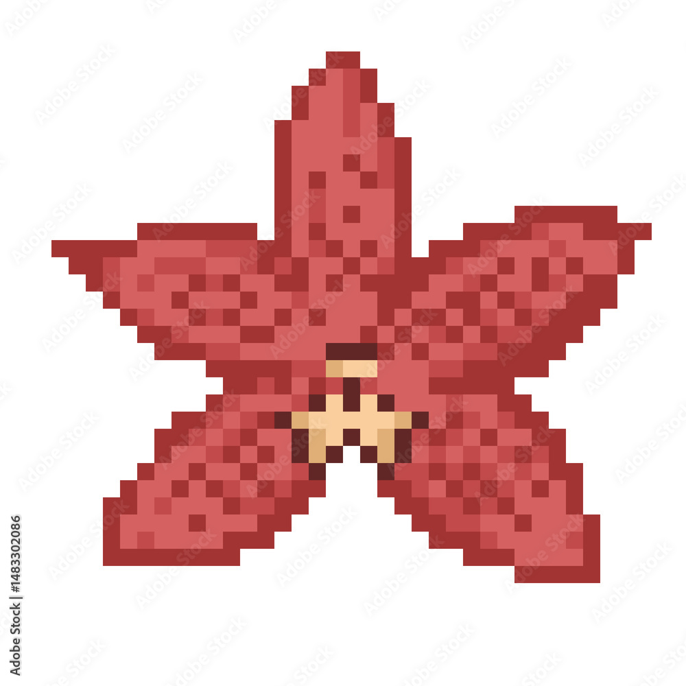Fototapeta premium Pixelated Orchid Tropical Flower