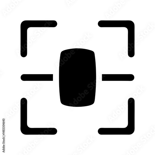 Black and white viewfinder graphic for photography and videography applications