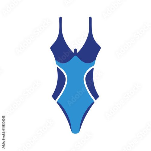 One-Piece Swimsuit Icon Design Representing Swimwear and Beach Fashion