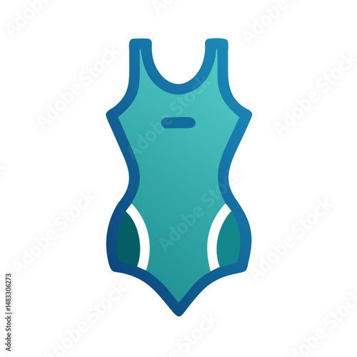 One-Piece Swimsuit Icon Design Representing Swimwear and Beach Fashion