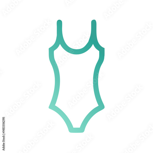 One-Piece Swimsuit Icon Design Representing Swimwear and Beach Fashion