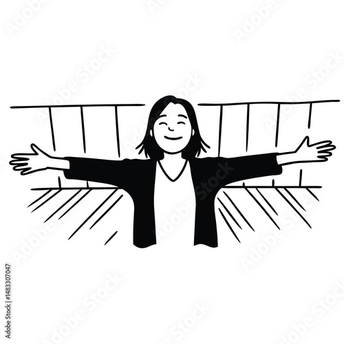smiling-cheerful-woman-open-arms-for-hug-ready-for.eps