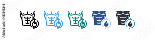 Metabolism Icon In Different Style Vector