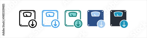 Weight Loss Icon In Different Style Vector