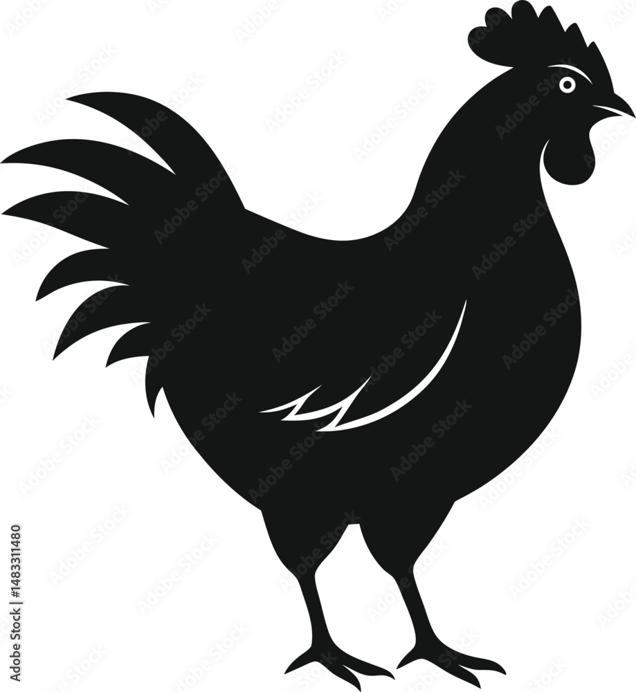 Fototapeta premium Hen silhouette bundle vector design