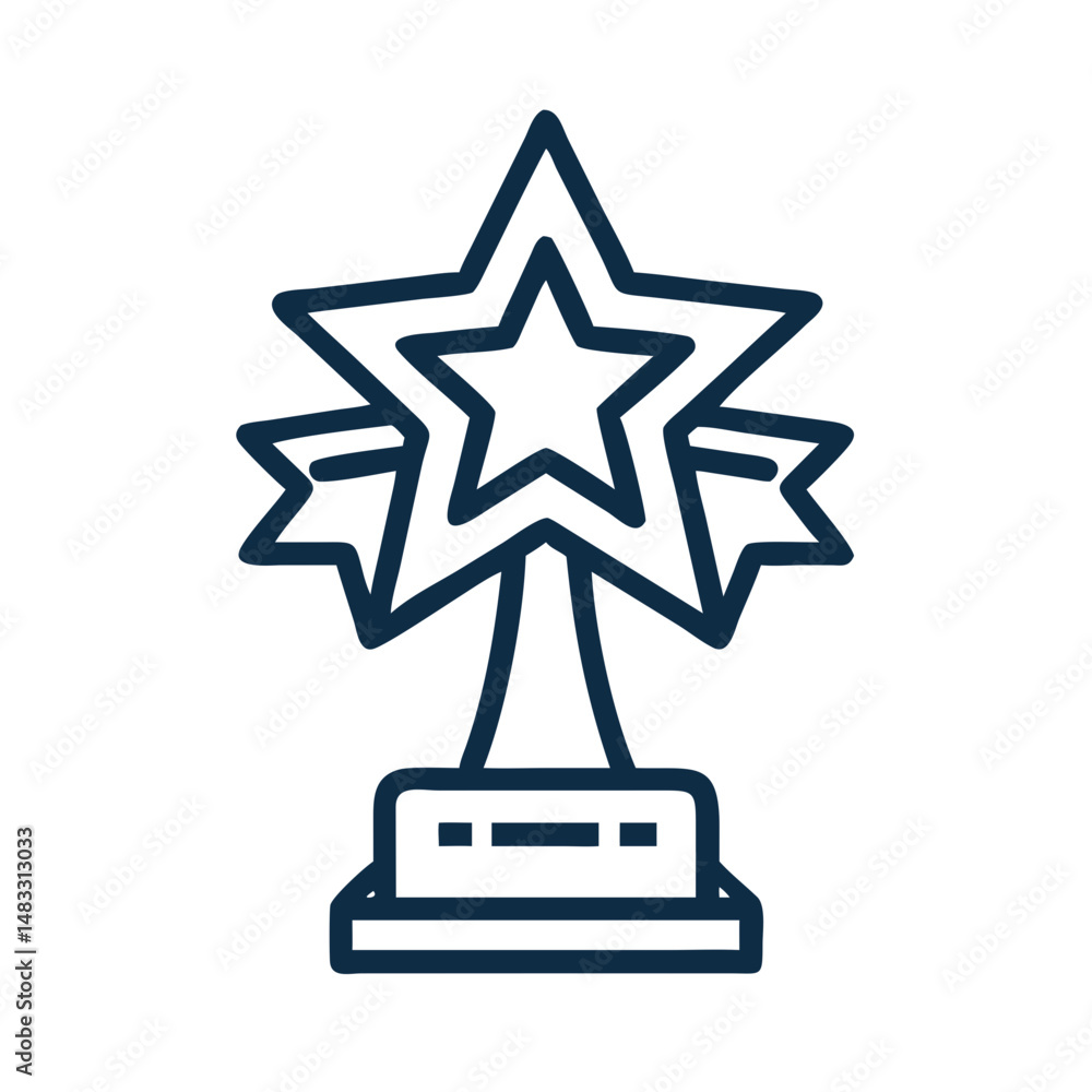Star on Podium Spotlight Icon Representing Excellence and Award Recognition Star on Podium Spotlight Icon Representing Excellence and Award Recognition