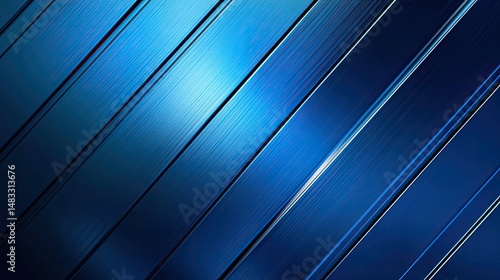 Diagonal Blue Metal Stripes