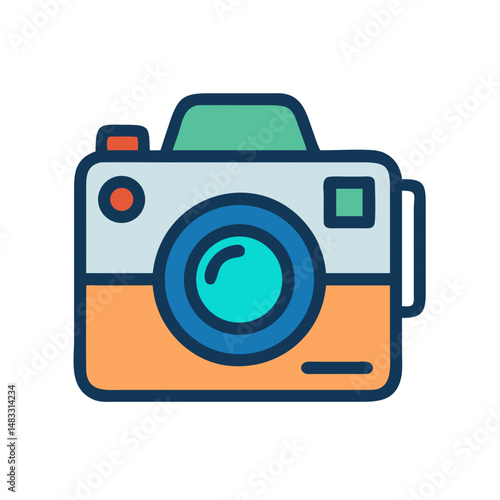 Travel Camera Icon Representing Vacation Photography and Journey Memories