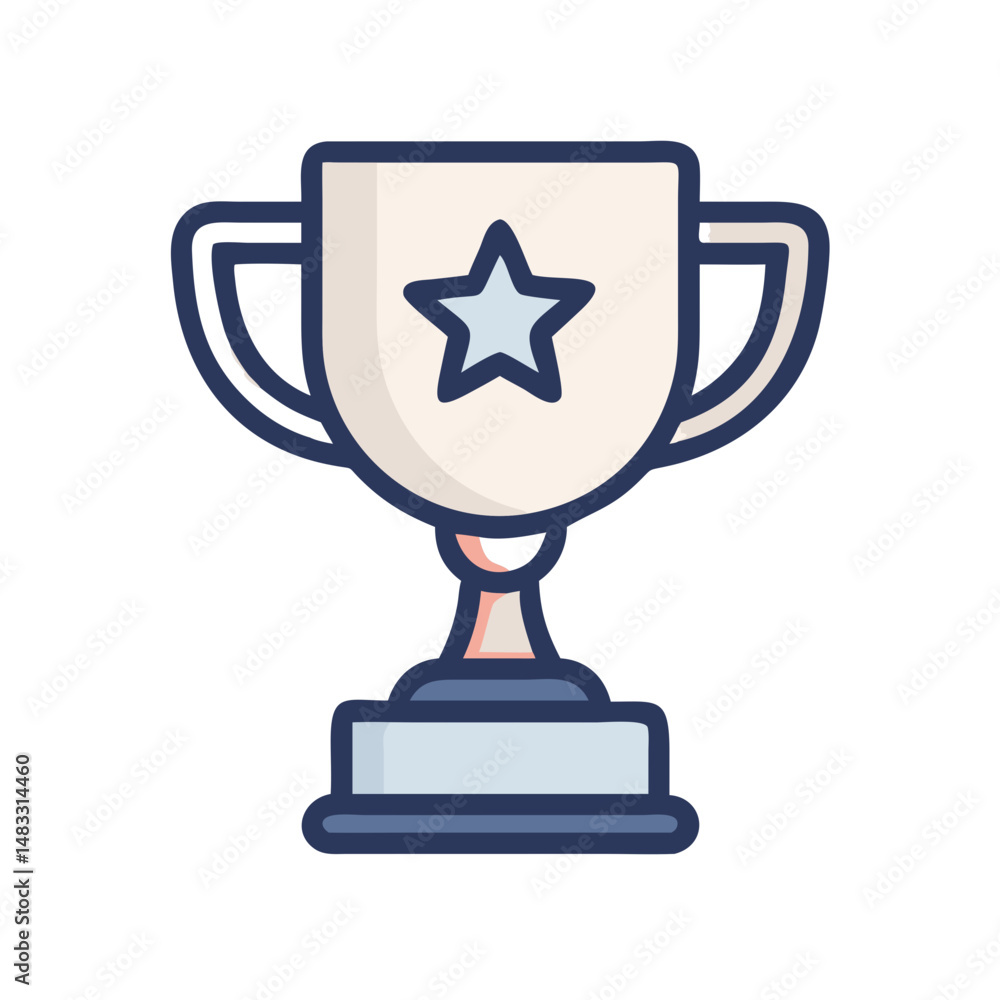 Trophy Cup Award Icon Representing Achievement and Competitive Success Trophy Cup Award Icon Representing Achievement and Competitive Success