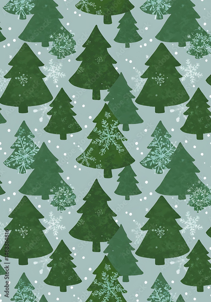 Fototapeta premium Winter's Gentle Whisper AI Generated