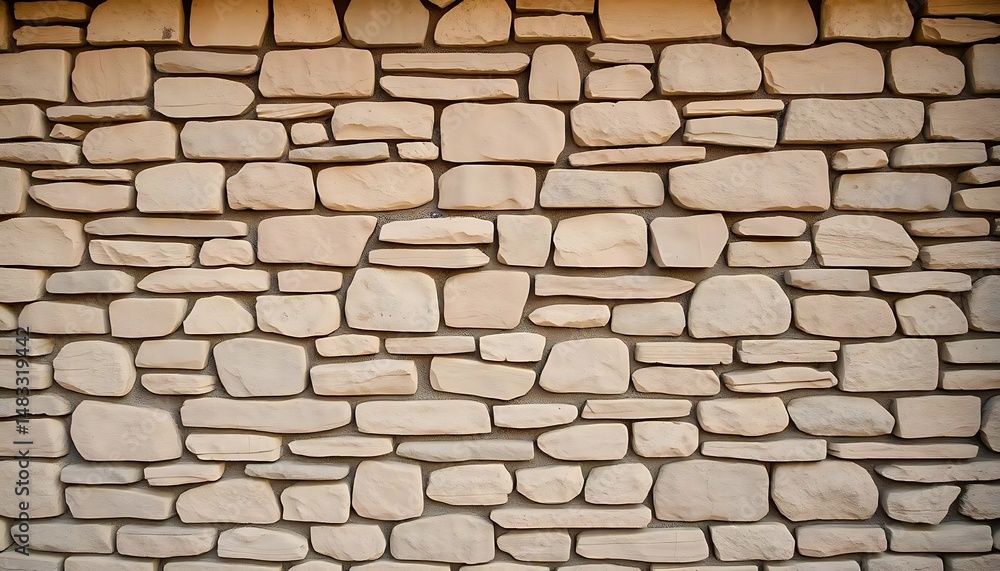 Obraz premium Beige Stone Wall Texture Background