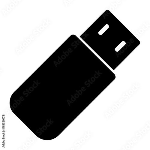 Iconic USB Flash Drive Illustrating Portable Data Storage and File Transfer