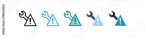 Malfunction Icon In Different Style Vector