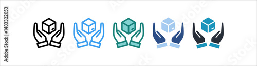 Product Icon In Different Style Vector