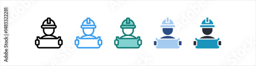 Foreman Icon In Different Style Vector