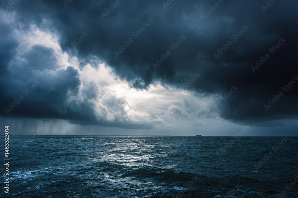 015-049-Clouds-608-Silhouette_of_storm_clouds_over_a_choppy_sea._Em 015-049-Clouds-608-Silhouette_of_storm_clouds_over_a_choppy_sea._Em