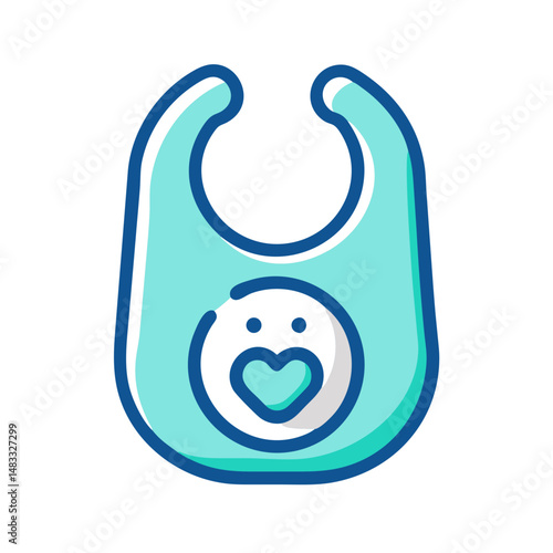 Baby Bib Icon Representing Infant Feeding Essentials and Mealtime Protection