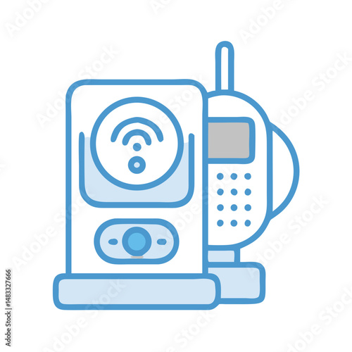 Baby Monitor Icon Representing Infant Surveillance and Nursery Monitoring