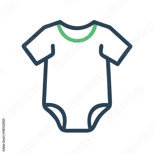 Baby Onesie Icon Representing Infant Clothing and Newborn Apparel