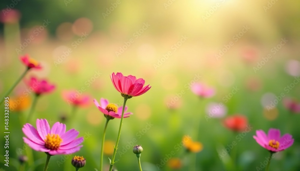 Soft focus image of blurred wildflowers in a field, creating a dreamy background , landscape, soft focus, blurry Soft focus image of blurred wildflowers in a field, creating a dreamy background , landscape, soft focus, blurry