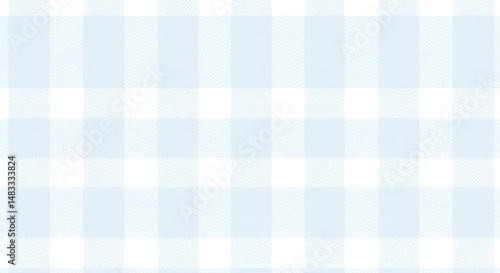 Light Blue and White Gingham Check Pattern Texture