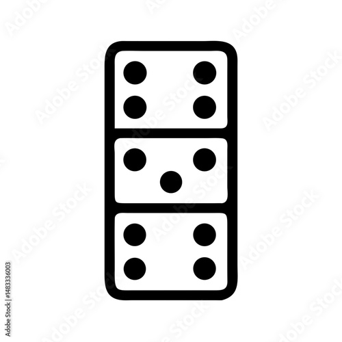 Domino Blocks Icon Representing Strategy Game and Chain Reaction Concept