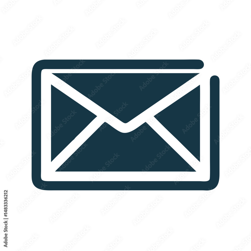 Envelope Icon Representing Email or Message Communication Envelope Icon Representing Email or Message Communication