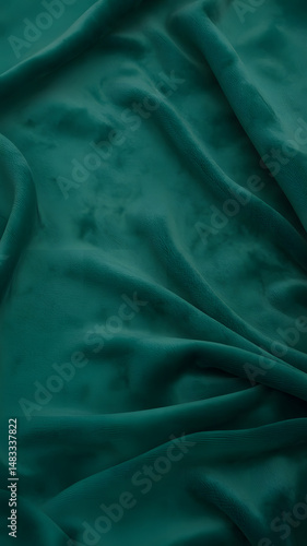 Seamless emerald green velvet fabric texture with soft and rich surface. Perfect luxury textile background for branding, packaging, digital artwork, and upscale design projects.