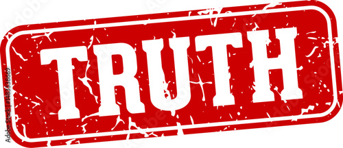 truth rectangular sign. truth stamp