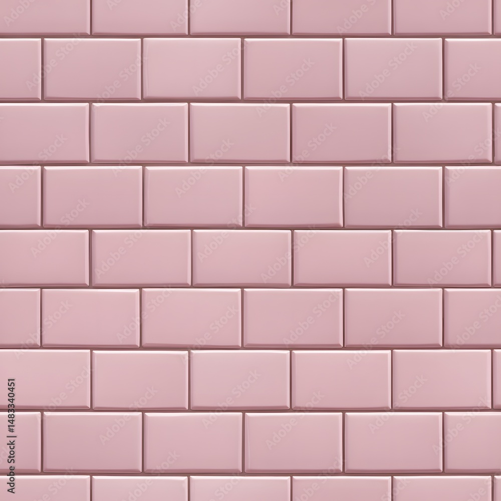 Obraz premium Dusty Rose Subway Tile Pattern Matte Finish Texture