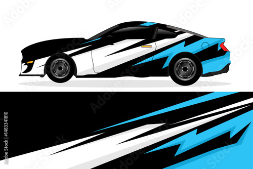 Stylish sports car with dynamic design and colors