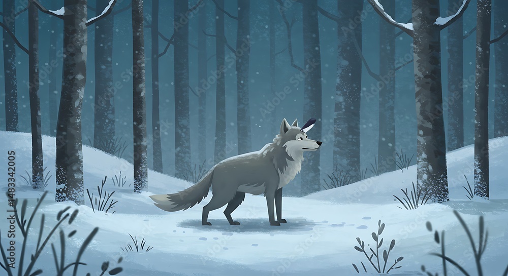 Fototapeta premium Winter's Silent Watch