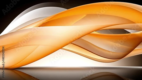 Abstract waves with warm tones and flowing shapes creating a smooth, elegant background