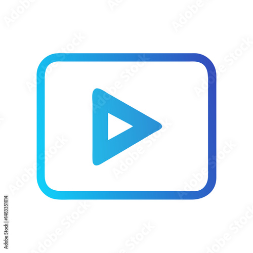 Free Download Play Button Icon Representing Media Playback and Digital Streaming Control - GFXLoad
