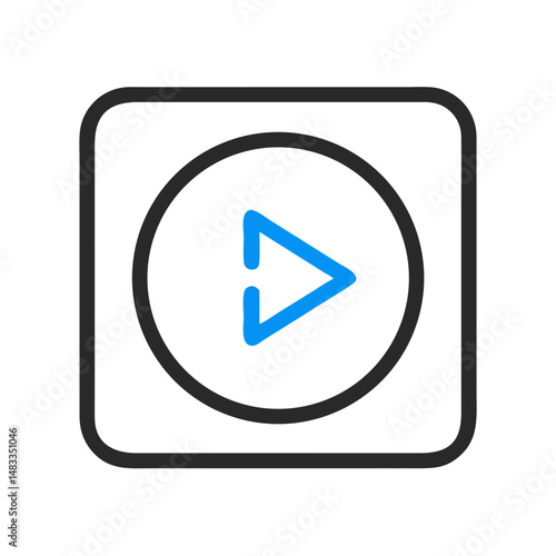 Free Download Play Button Icon Representing Media Playback and Digital Streaming Control - GFXLoad