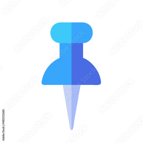 Push Pin Icon Representing Attachment and Location Marking in Notes or Maps