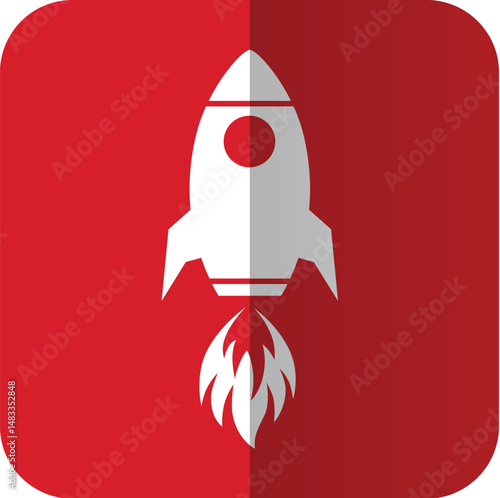 Rocket app icon for brand or identity