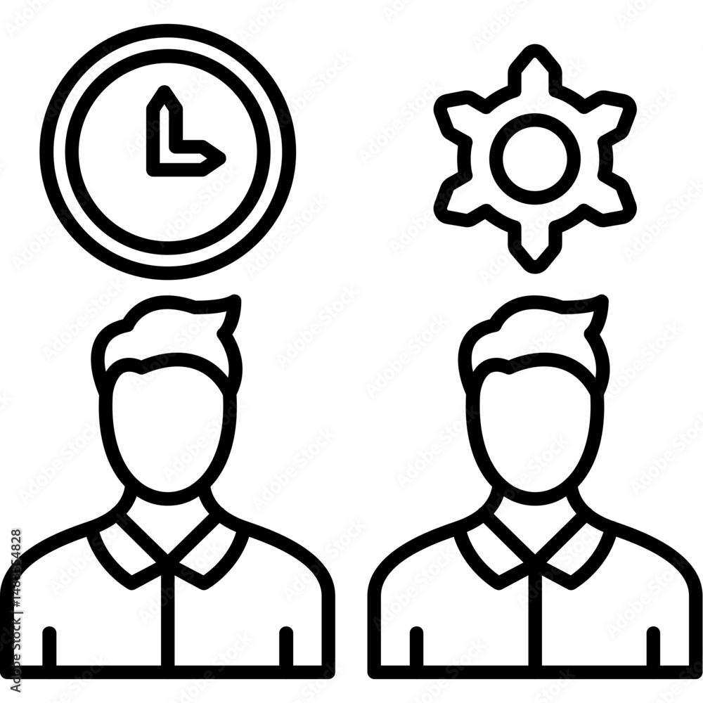 Obraz premium Teamwork Tree Icon