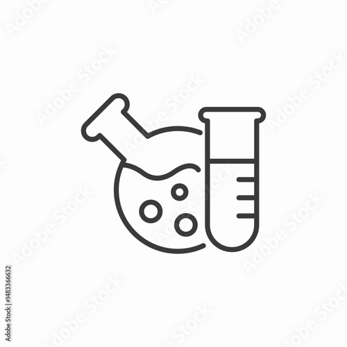 chemical lab glassware icon sign vector