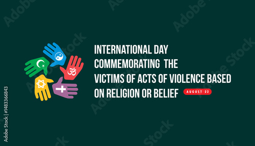 international day commemorating the victims of acts of violence based on religion or belief vector concept design
