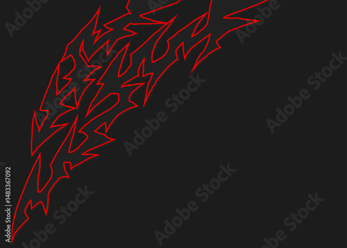 Abstract background with curved geometric tribal pattern and with some copy space area