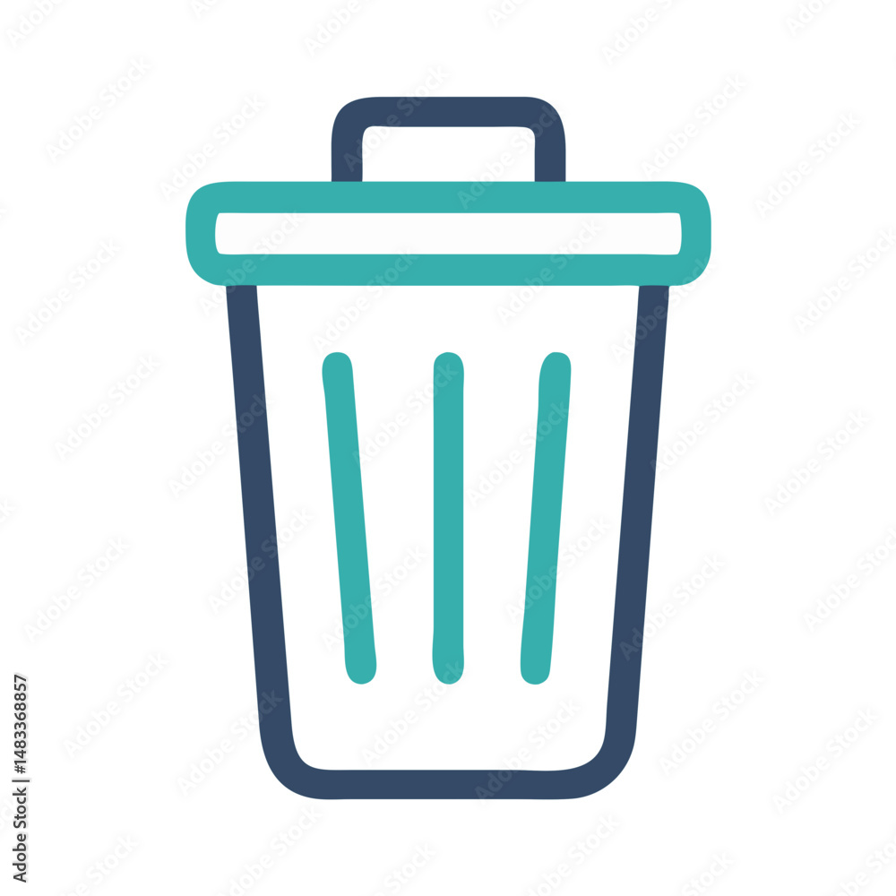 Trash Bin Icon Representing Delete or Remove Action in Digital Interfaces Trash Bin Icon Representing Delete or Remove Action in Digital Interfaces